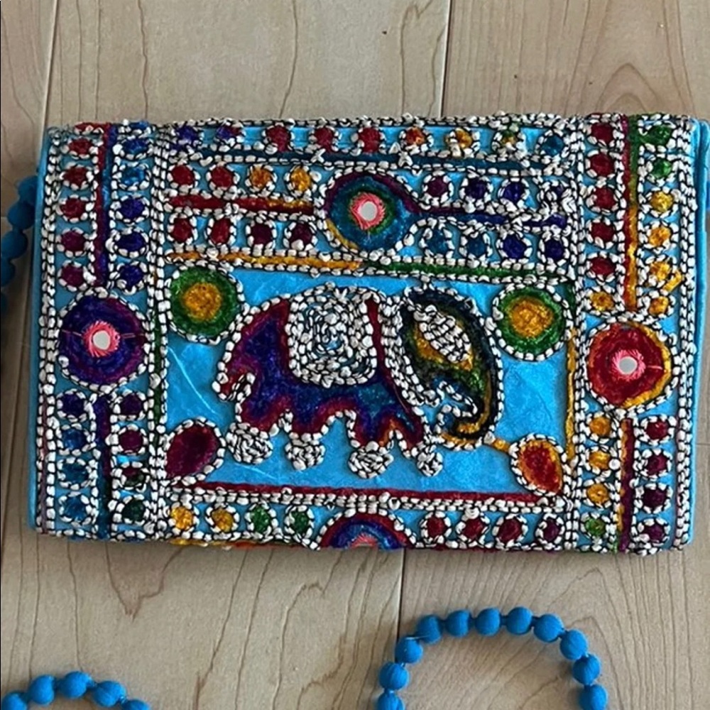 India hand crafted clutch